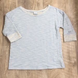🏳️‍🌈Soft Columbia 3/4 sleeve light sweater